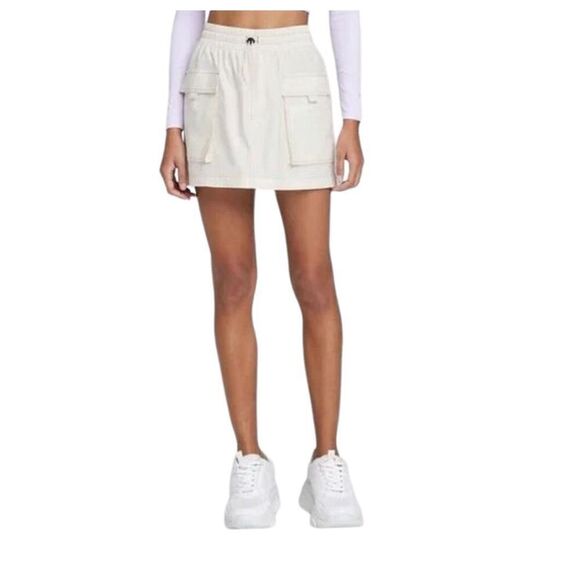 NEW Wild Fable Off-White Parachute Cargo Bungee Cord Cotton Mini Skirt XXL - Picture 1 of 2